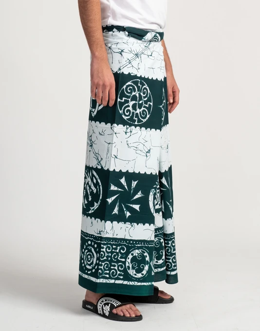 Green Printed Color Batik Sarong