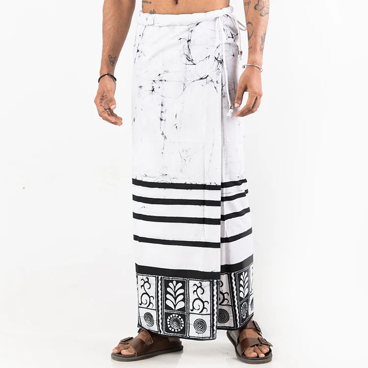 Liyawel White Batik Sarong