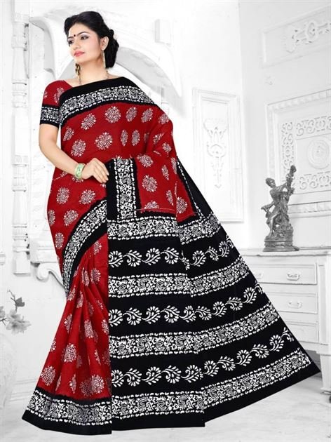 Batik Print Suti Saree