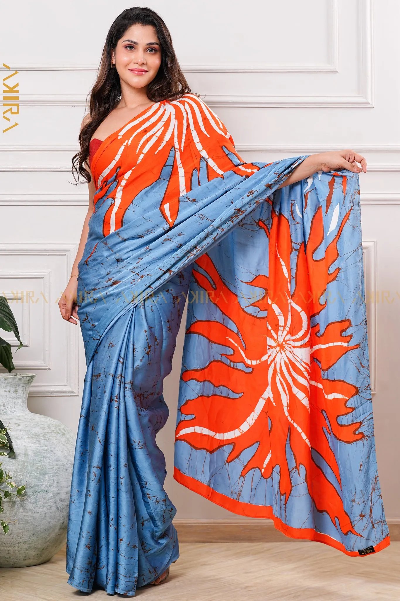 Silken Symphony Batik Saree